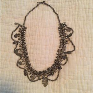 Vintage boho heart necklace